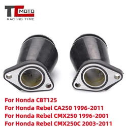 Interfaz de carburador de Piezas de motocicleta para Honda Rebel CA250 CMX250 CMX250C CB125 CBT125, almohadilla de colector de admisión de plástico