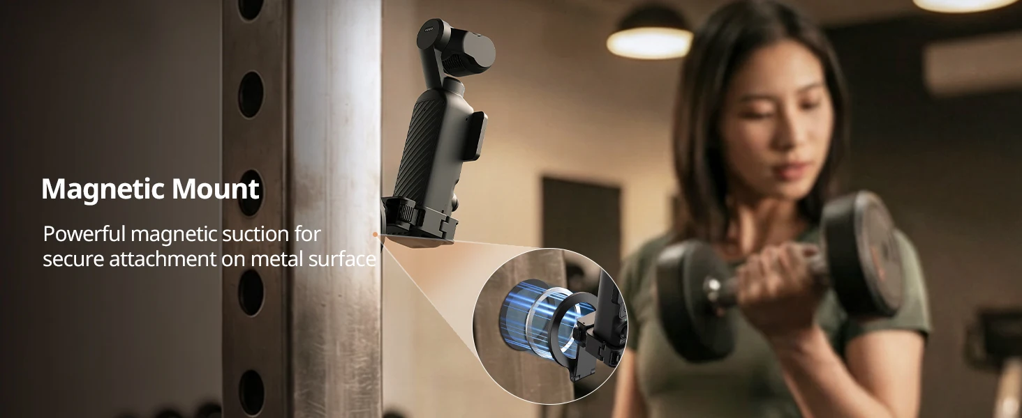 SmallRig Anbaubare Halterung für DJI Osmo Pocket 4 / 3 und Mobiltelefone, Magnetischer Halterungsständer mit verstellbarem Magnetring 6004 – Detail 4