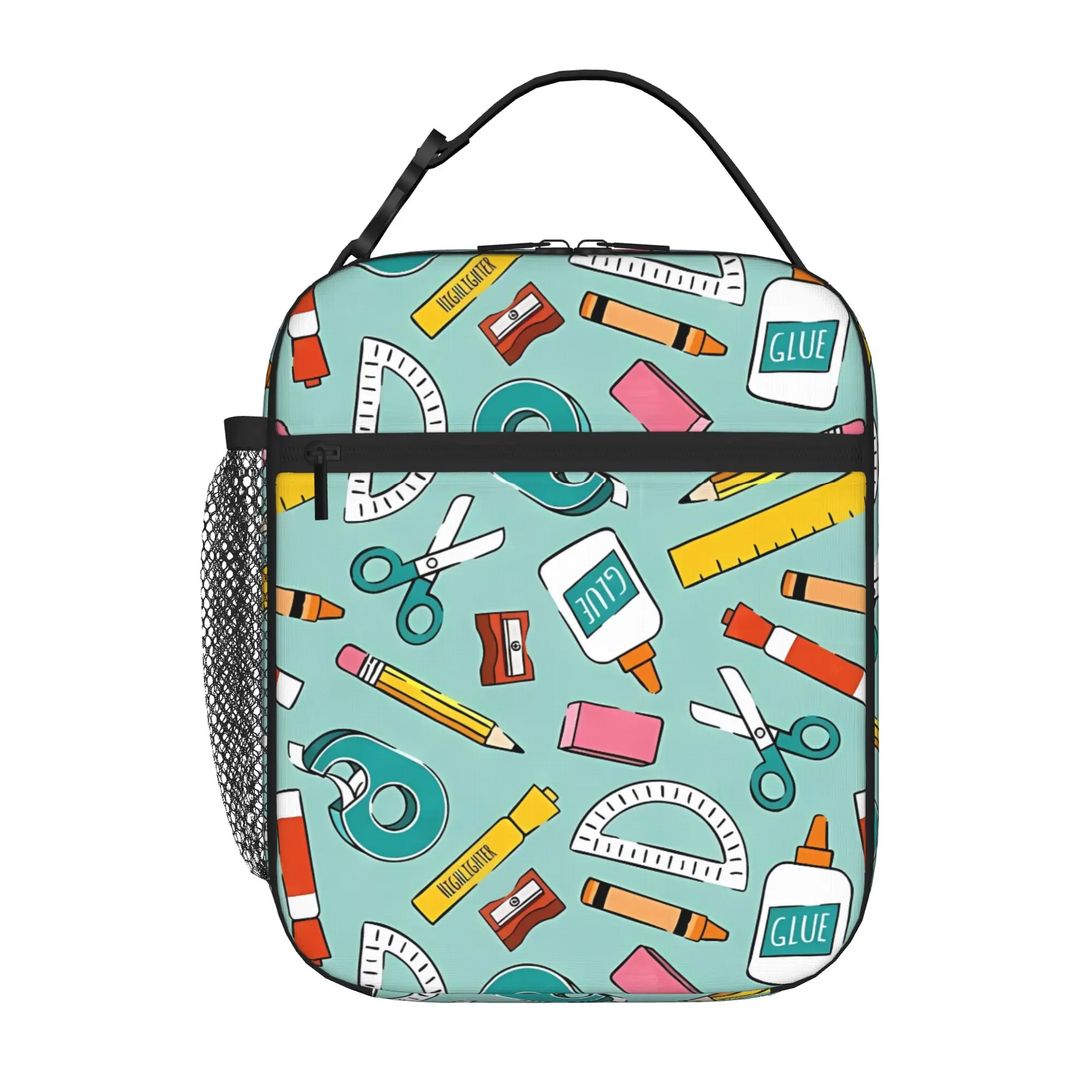 1 Piece Zipper Closure School Supplies Storage Bag Pocket Back To School School Lunch Food Box Reusable For Lunch Food Bag