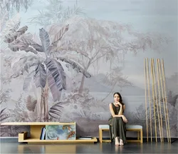 Papier peint mural 3d personnalisé style américain pour jardin de plantes, décoration d'interieur