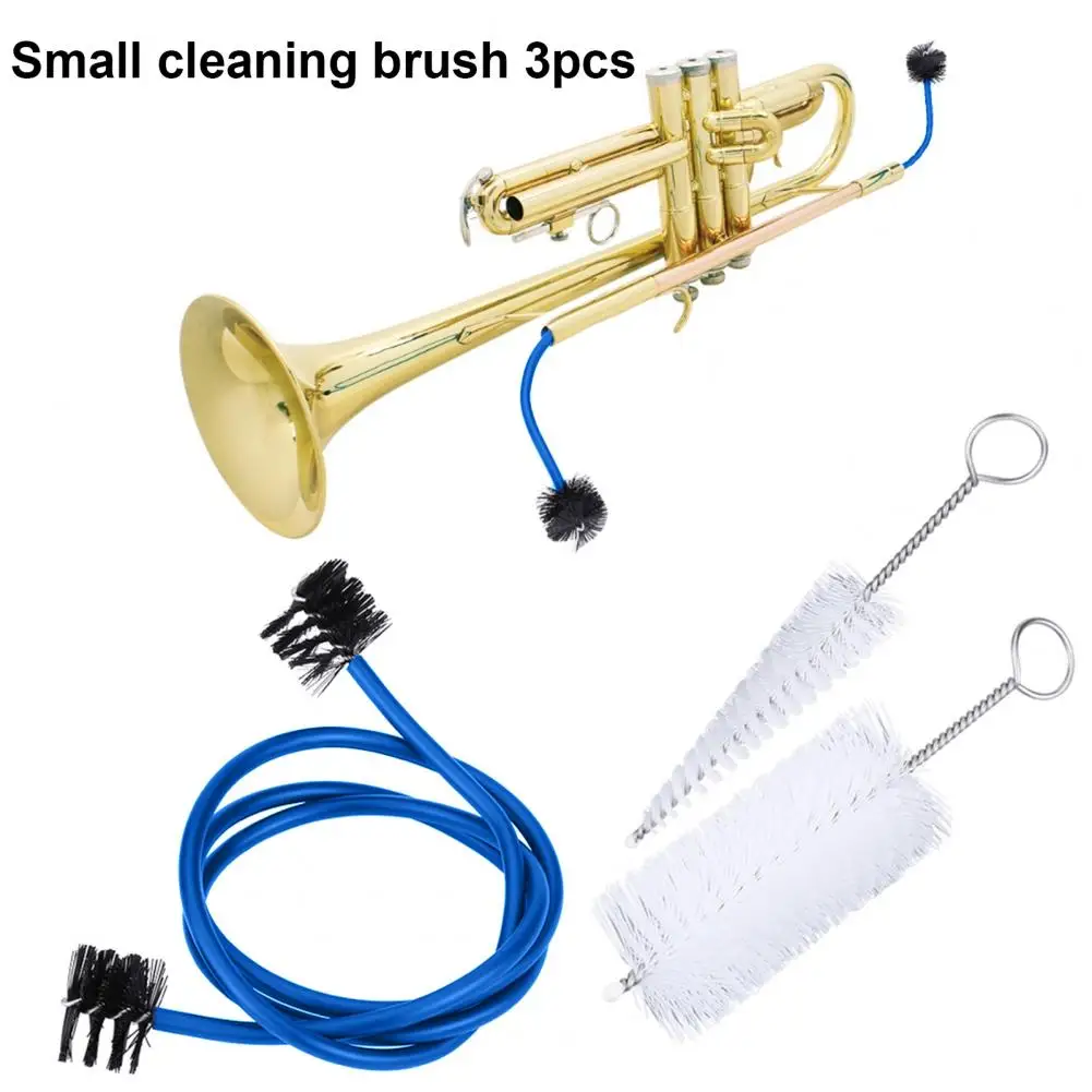 Trumpet Cleaning Combo Metal Trumpet Cleaning Combo Accessory Grasp Trumpet Cornet Maintenance Cleaning Cornet Valve Brush Kit