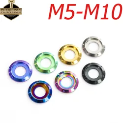 FLAWLESSTI M5 M6 M8 M10 Gr5 Titanium Shoulder Washer Gasket For Yamaha Xmax 300 Tmax 560 Vespa Sprint 150