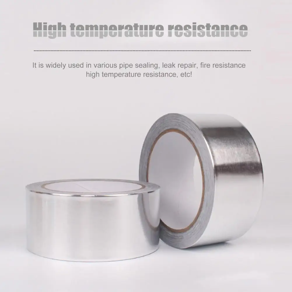 1 Roll Heat-resistant More Thicken Aluminum Foil Adhesive Tape Practical Waterproof Duct Tape for Home Tape Hardware