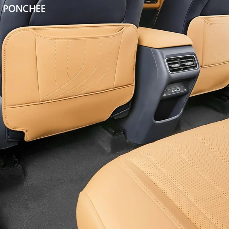 

For Geely Galaxy Starship 7 EM-i 2025 Rear Seat Anti-kick Pads Backrest Protective Pad Dirt-resistant Automobile Supplies