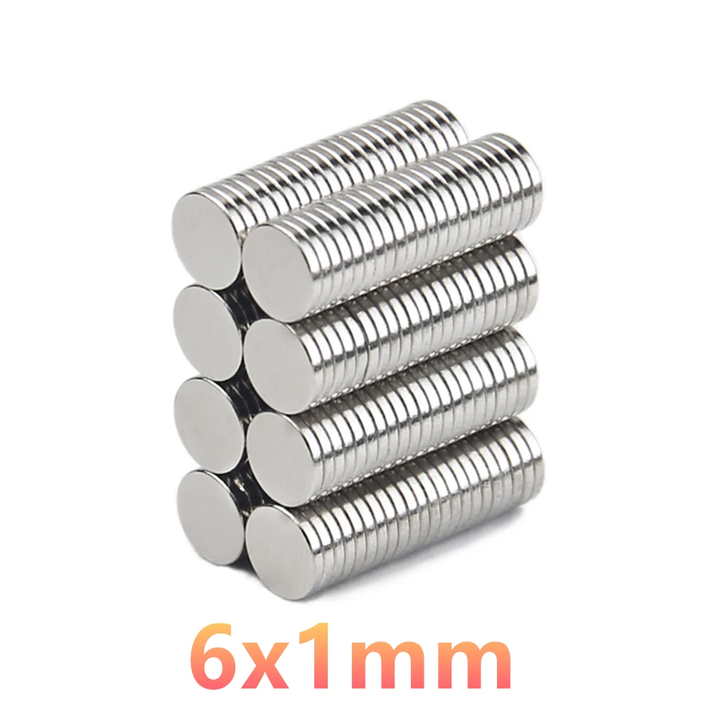 

500pcs Strong Round 6*1mm N35 Rare Earth Neodymium Magnet Art Craft Fridge 6x1mm