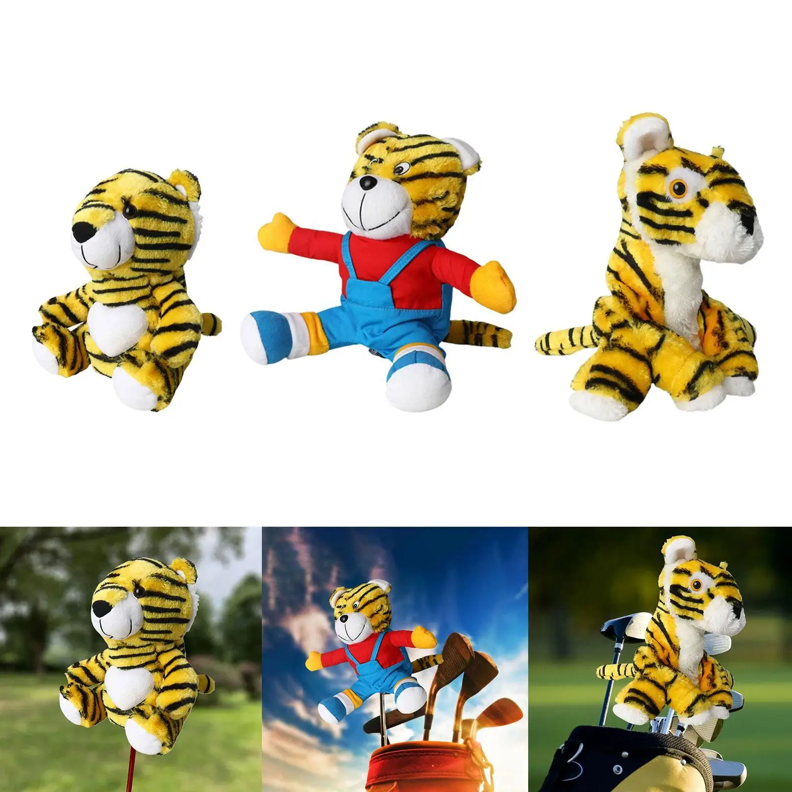 

Golf Wood Driver Headcover Accessories Portable Stuffed Doll Toy Lightweight