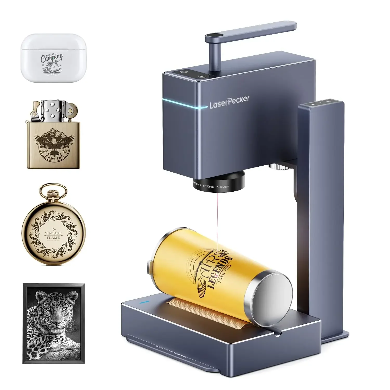 

Лазерный гравировальный станок laspecker 3 Deluxe с роликовым импульсным инфракрасным лазером 1064 Нм, высокоскоростной станок для лазерной маркировки 800 мм/с