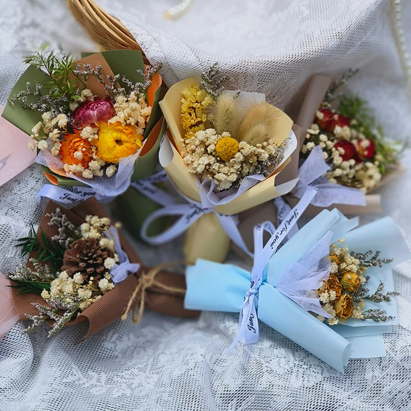 Mini Small Dried Flowers Bouquet Sky Full Dried Small Handmade Gift Decor Party Supplies Wedding Decoration