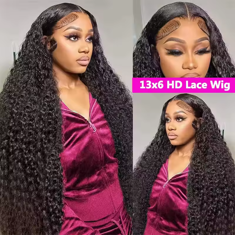 High Density 250% 40 46Inch Deep Wave 13x4 13x6 HD Lace Front Human Hair Wig Loose Water Wave Curly Lace Frontal Wigs Human Hair - Image 3