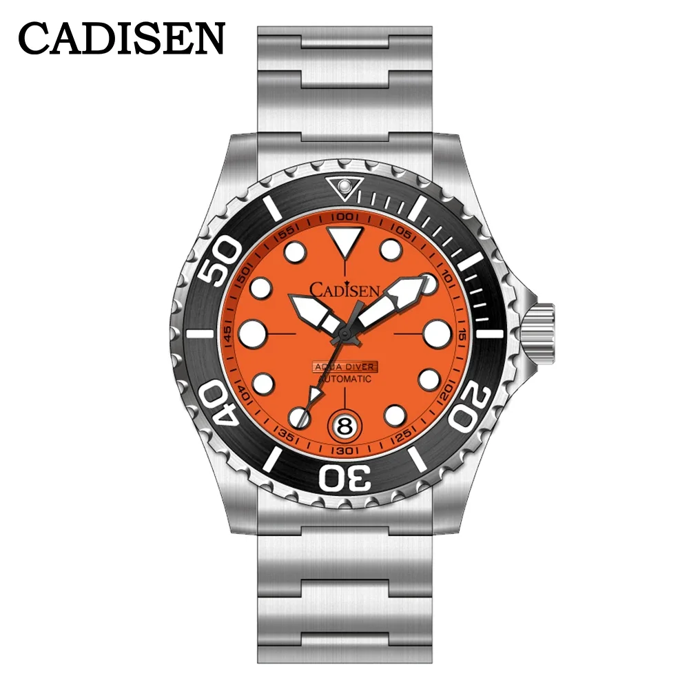 

CADISEN 2024 New Brand Luxury Men Watches Automatic Watch Japan NH35A Stainless Steel 100M Waterproof Mechanical Wristwatch