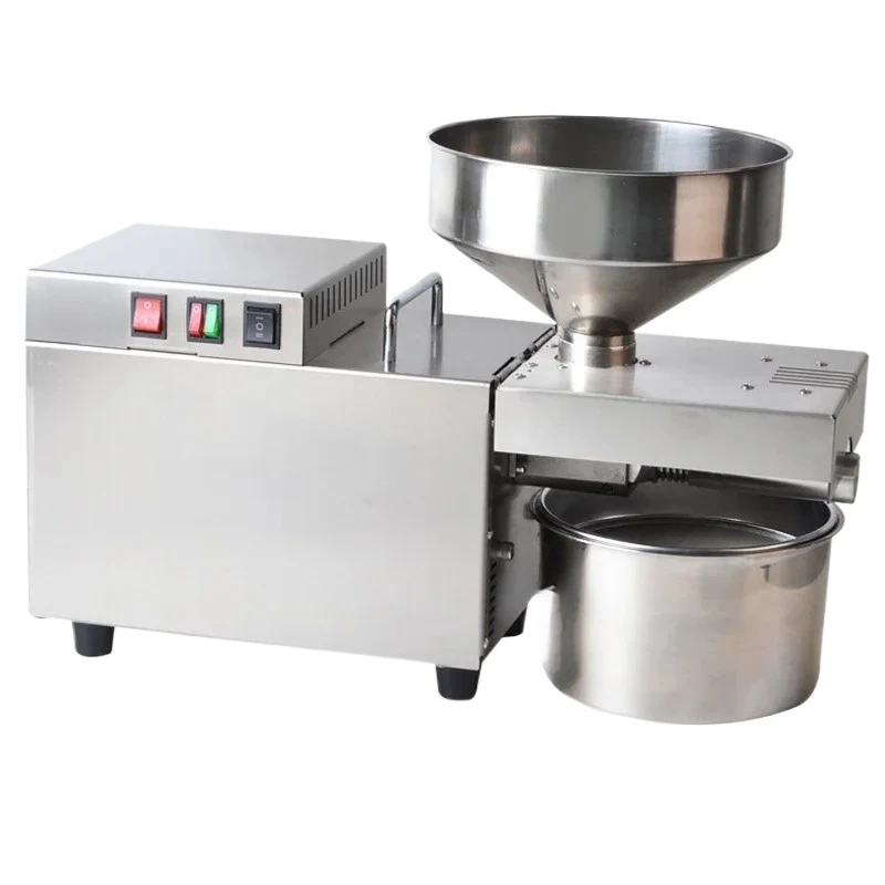 Medium-sized Commercial Oil Press Fully Automatic Cold and Hot Press Industrial Grade Electric Stainless Steel Oil Press S9