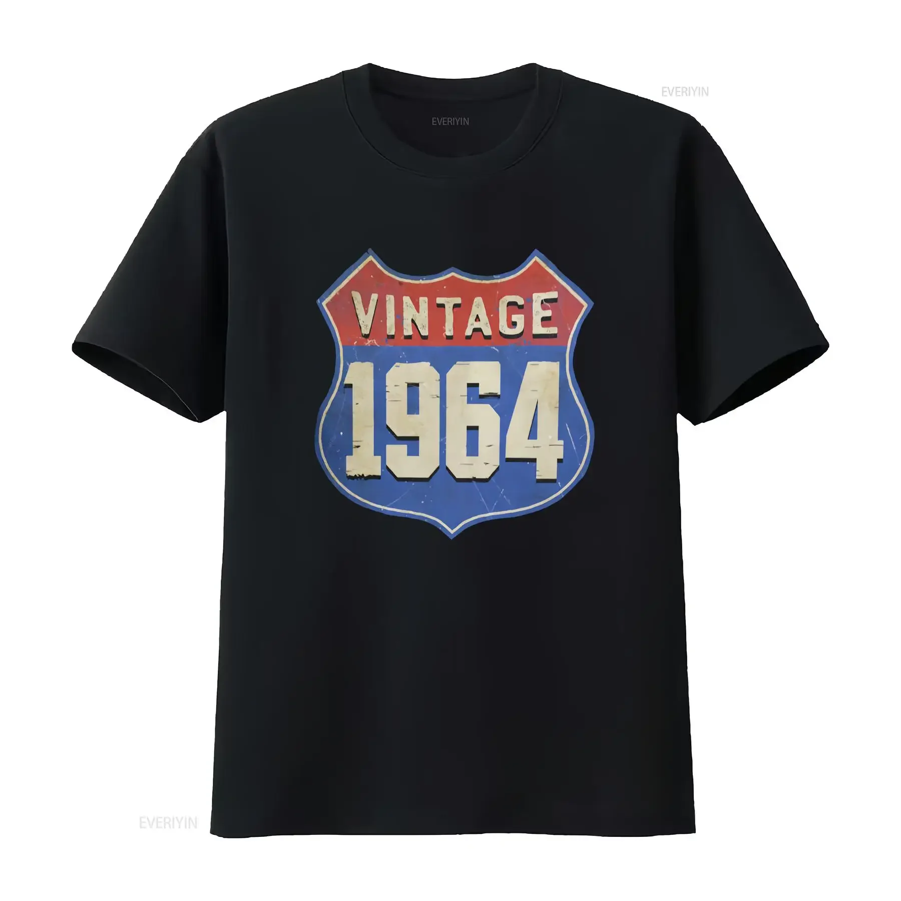 Men's Route 66 1964 T Shirt Vintage Retro 60th Birthday Sixty Idea 60 Man  vintage Washed Stretched Unisex graphic Versatile