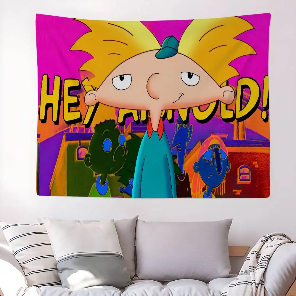 Cartoon Hey A-Arnold Cool DIY Wall Tapestry for Living Room Home Dorm Decor Wall Art Decor