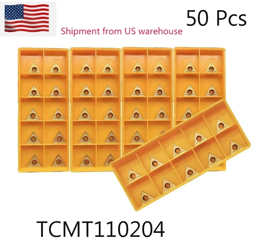 50Pcs TCMT110204 251 TCMT21.51 Carbide Inserts For Lathe Turning Tool Boring