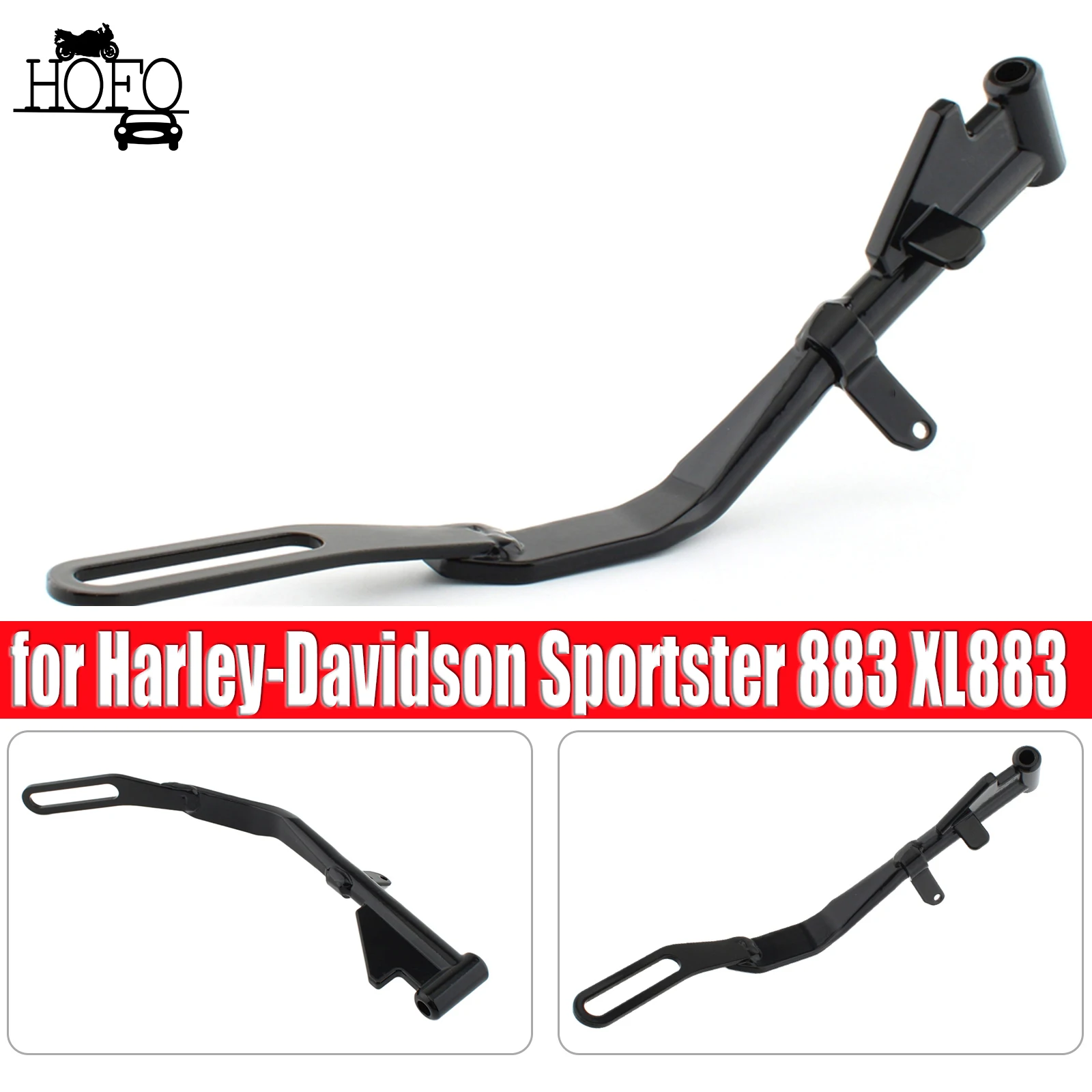 

Motorcycle Black Side Jiffy Kick Stand for Harley-Davidson Sportster 883 XL883 Iron 2004-2006