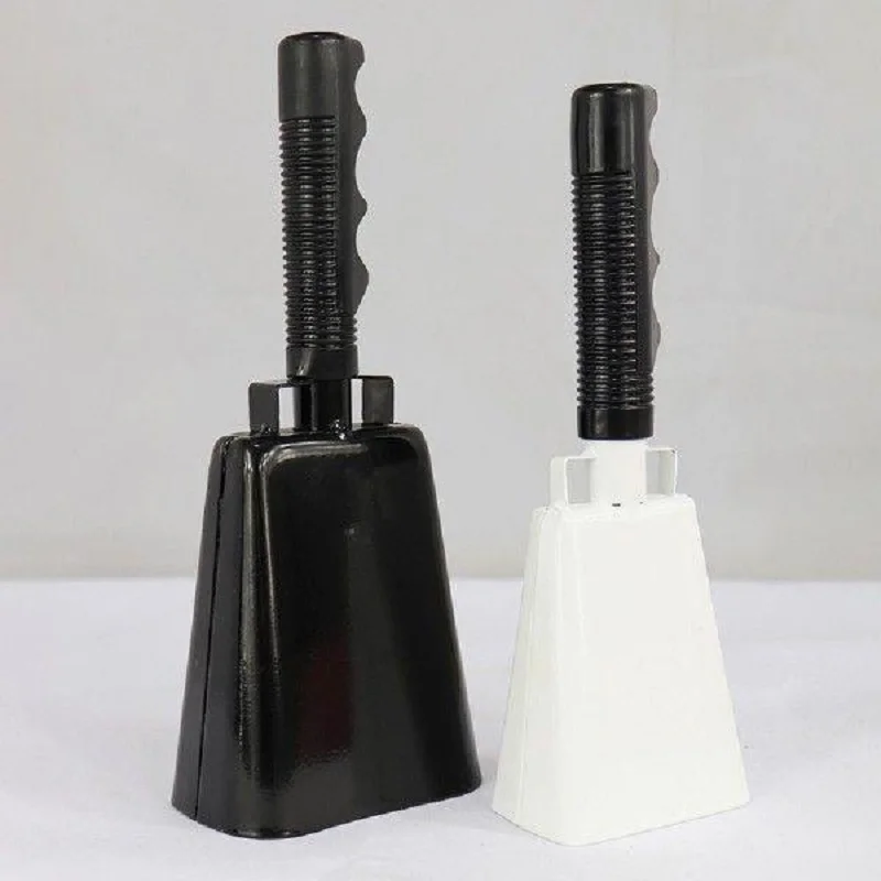 23cm Cowbell Noise Makers Percussion Musical Instrument Iron Decorations School Hand Bells with Handle for Games Sports 2025 New