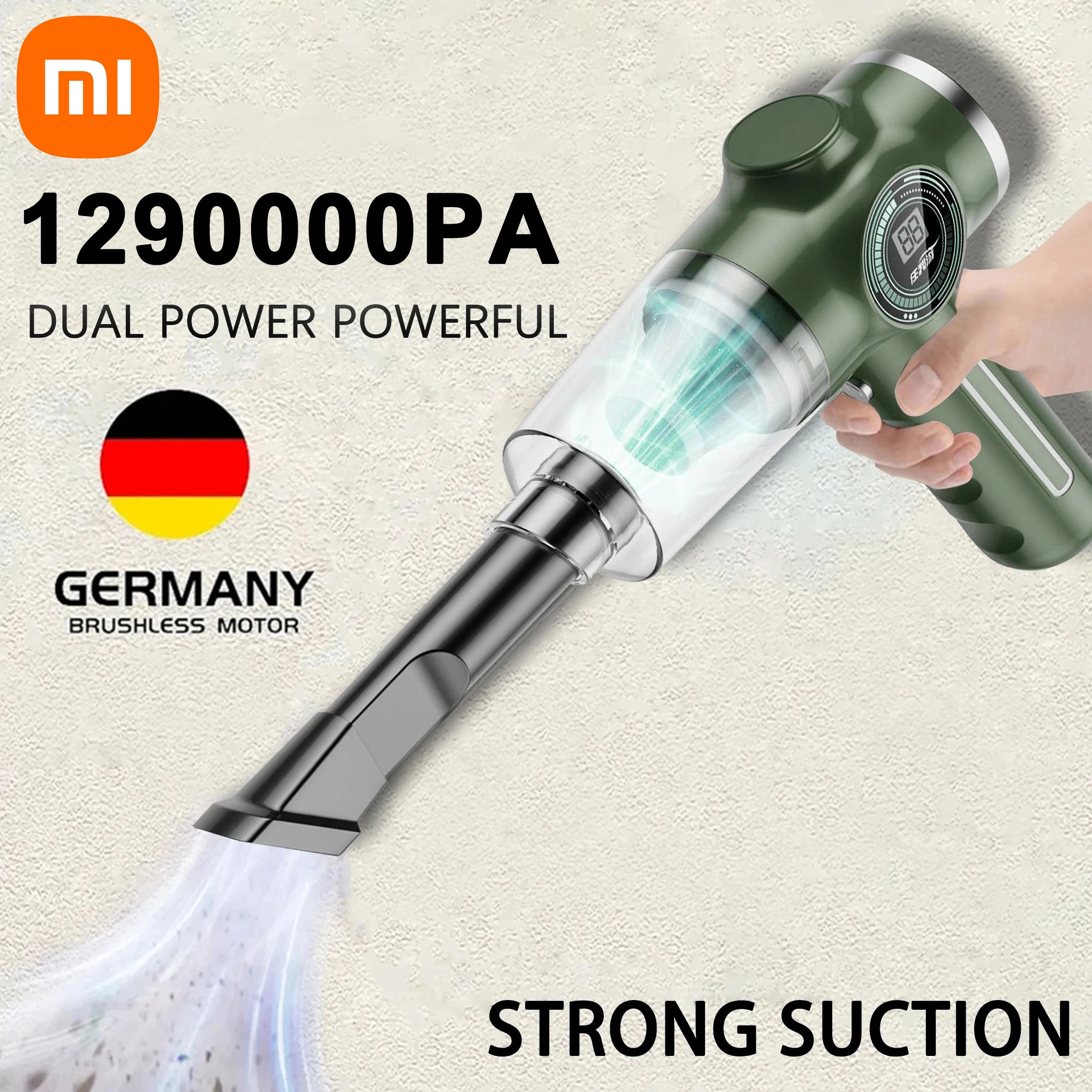 Xiaomi Car Vacuum Cleaner High Power Powerful Cleaning Dust Removal Multifunctional Wet And Dry Dual-Use Handheld Vacuum Cleaner