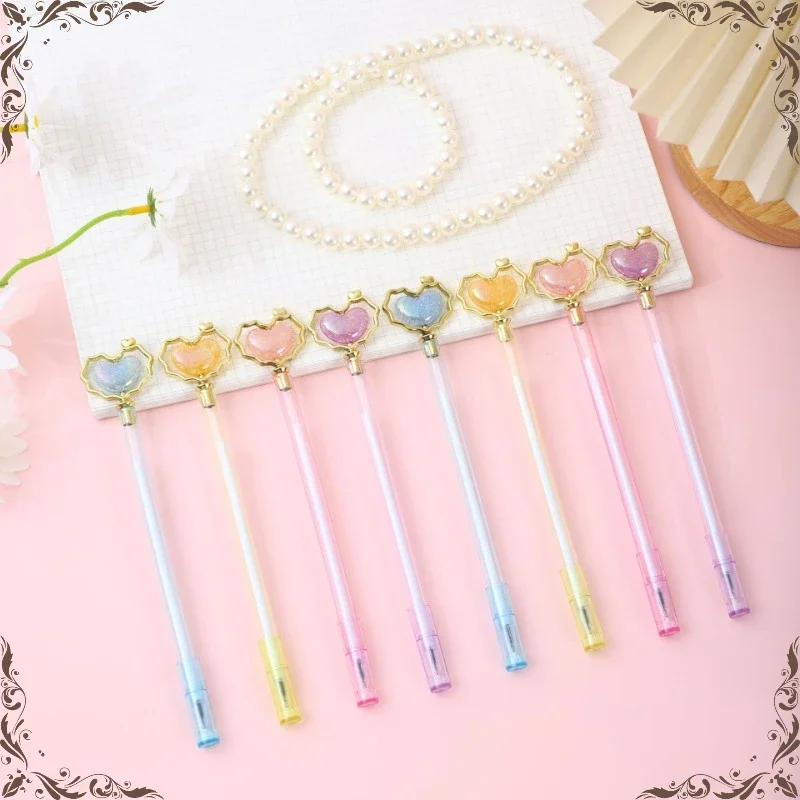 Wholesale Creative Korean Edition Love Bead Neutral Pens Cute High Beauty Styling Gift Student School Stationery