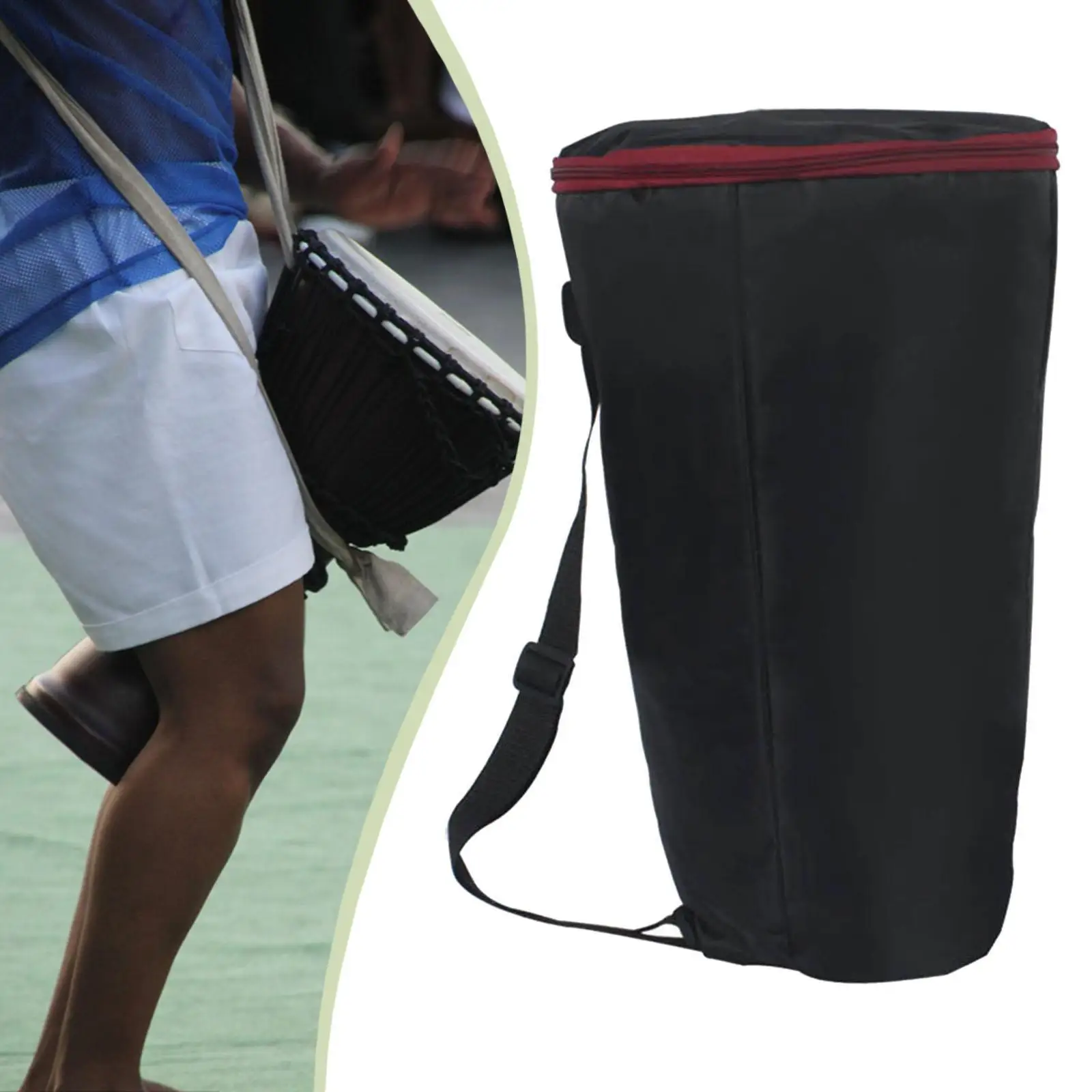 Tambor africano gig saco à prova de choque à prova de poeira portátil alças ajustáveis tambor africano maleta mochila