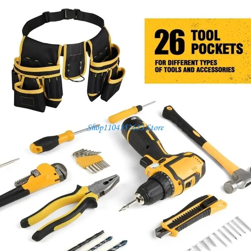 

Y6GD Heavy Duty Constructions Tool Belt, Work Apron, Tool Adjustable Belt Quick Releases Buckle Tool