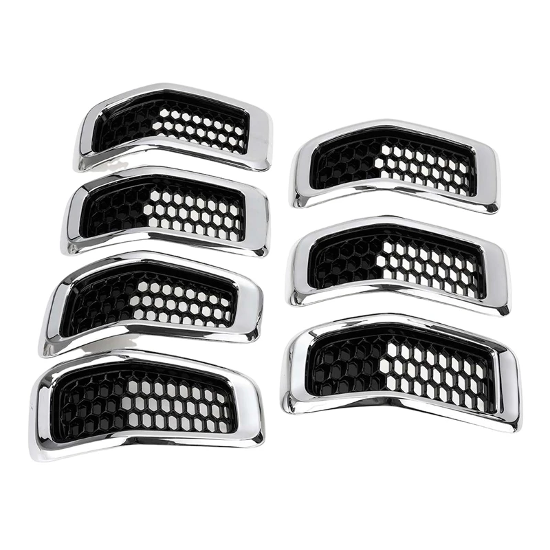 

Car Front Bumper Insert Mesh Grille Decoration Cover Front Radiator Inlet Grill Trim Cover Parts For Jeep Cherokee 2014-2018