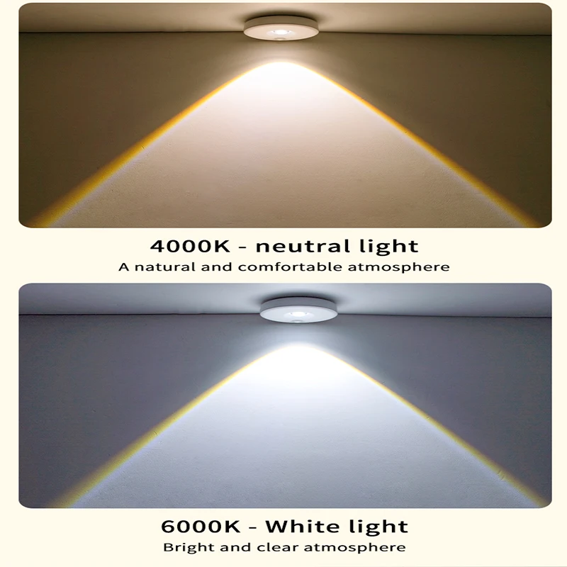 1~6Pcs 모션 센서 LED 야간 조명 3in1 USB 충전식 스포트라이트 홈 복도 침실에 대 한 3 색 무선 밤 램프