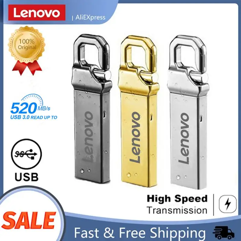 Lenovo 2TB Usb Flash Drive 1TB Pen Drive Waterproof USB 3.0 Stick High Speed USB pendrive For TV/Computer/free shiping items