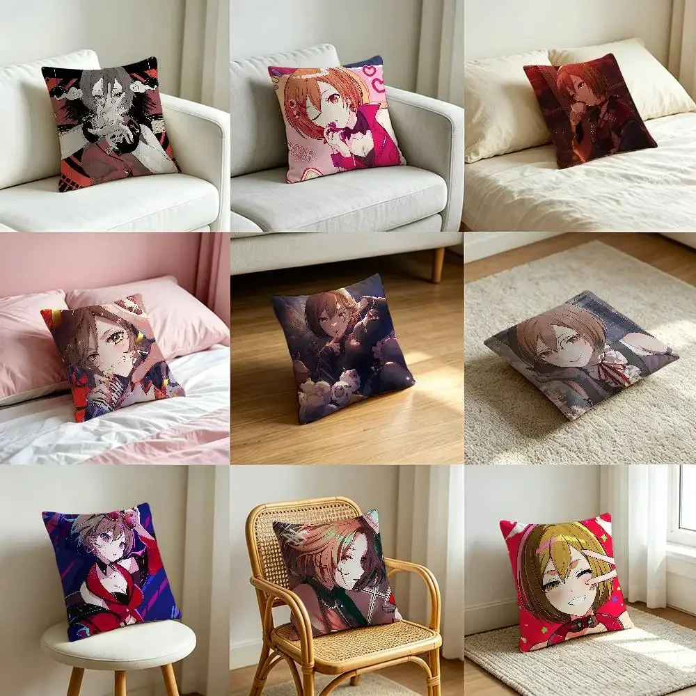 CUTE M-M-MEIKOS Customizable Square Pillowcases, Stylish And Soft, Perfect For Beds, Cars, And Sofas.