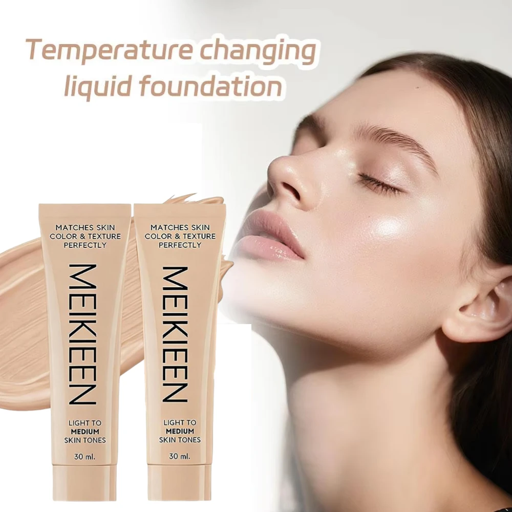 Base de Maquillaje que Cambia de Color, se Adapta a la Textura y el Tono de Piel, un Tono de Piel Natural Uniforme, Duradera, Impecable