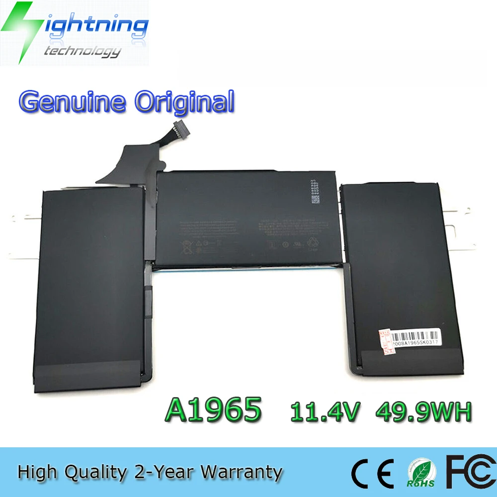 Brand New Genuine Original A1965 11.4V 49.9Wh Laptop Battery for Apple MacBook Air 13 inch A1932 2018 2019 Year