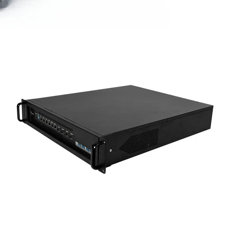 Piesia 2U Rack Case 4 *SFP 10G 6 LAN Mikrotik PSU 12th LGA 1700 Industrial Firewall Pfsense Mini PC 2U Server Rack Mount Chassis