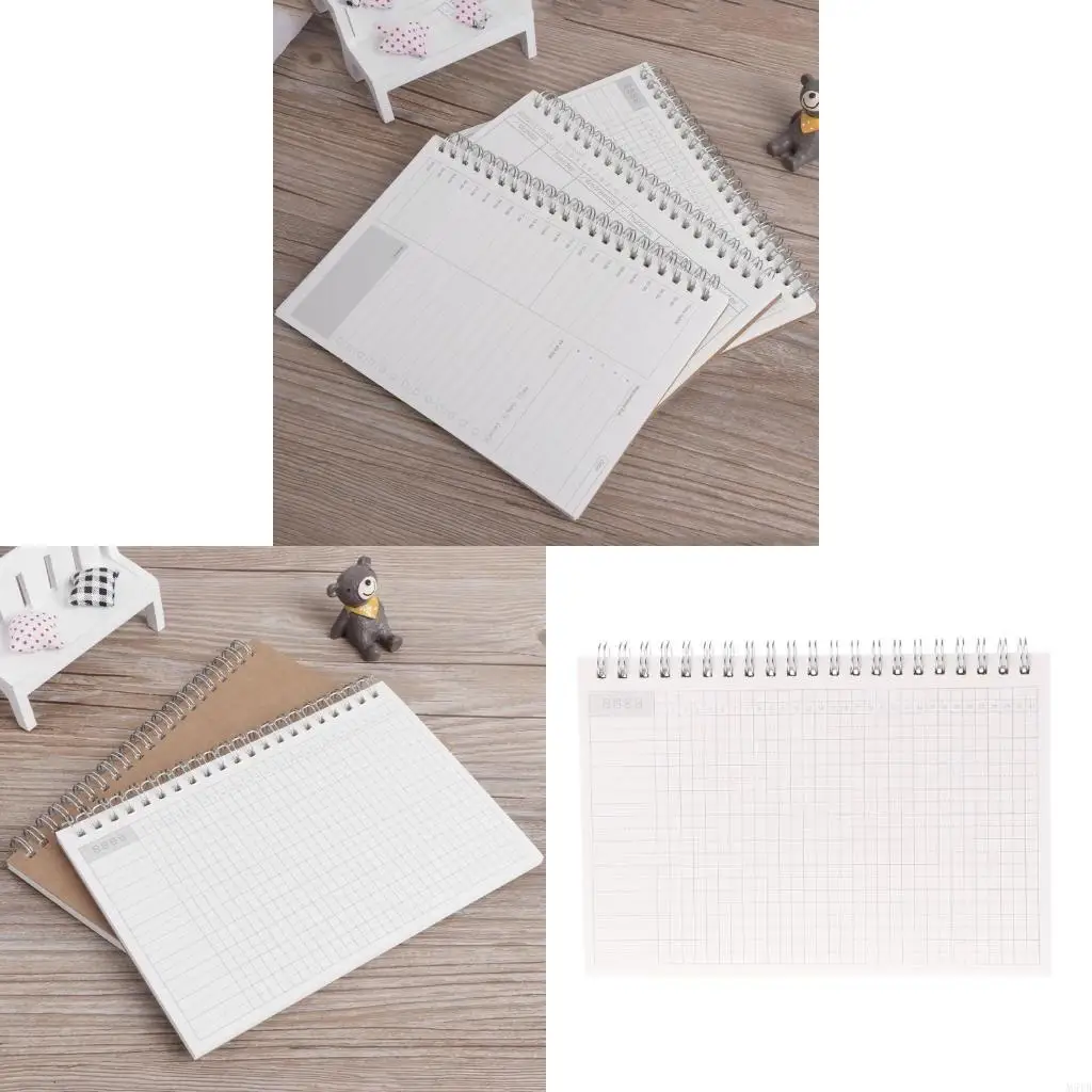 M5TB Planner Book Comiesięczny codzienny program harmonogram harmonogram