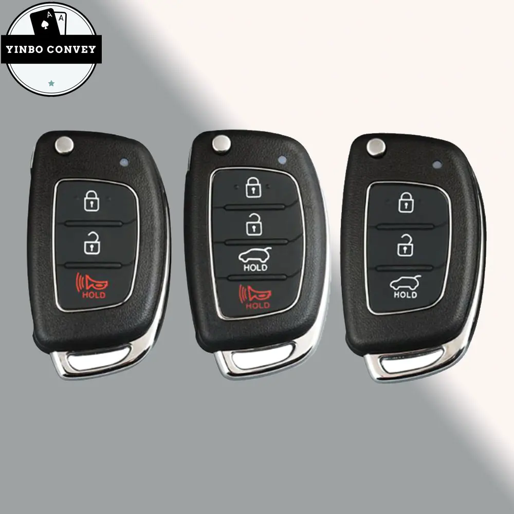 

YINBO- 3/4Buttons Remote Key Shell For Hyundai HB20 I10/I20/30/45 IX35/45 Mistra Accent I40 Solaris Elantra Verna Anahtar