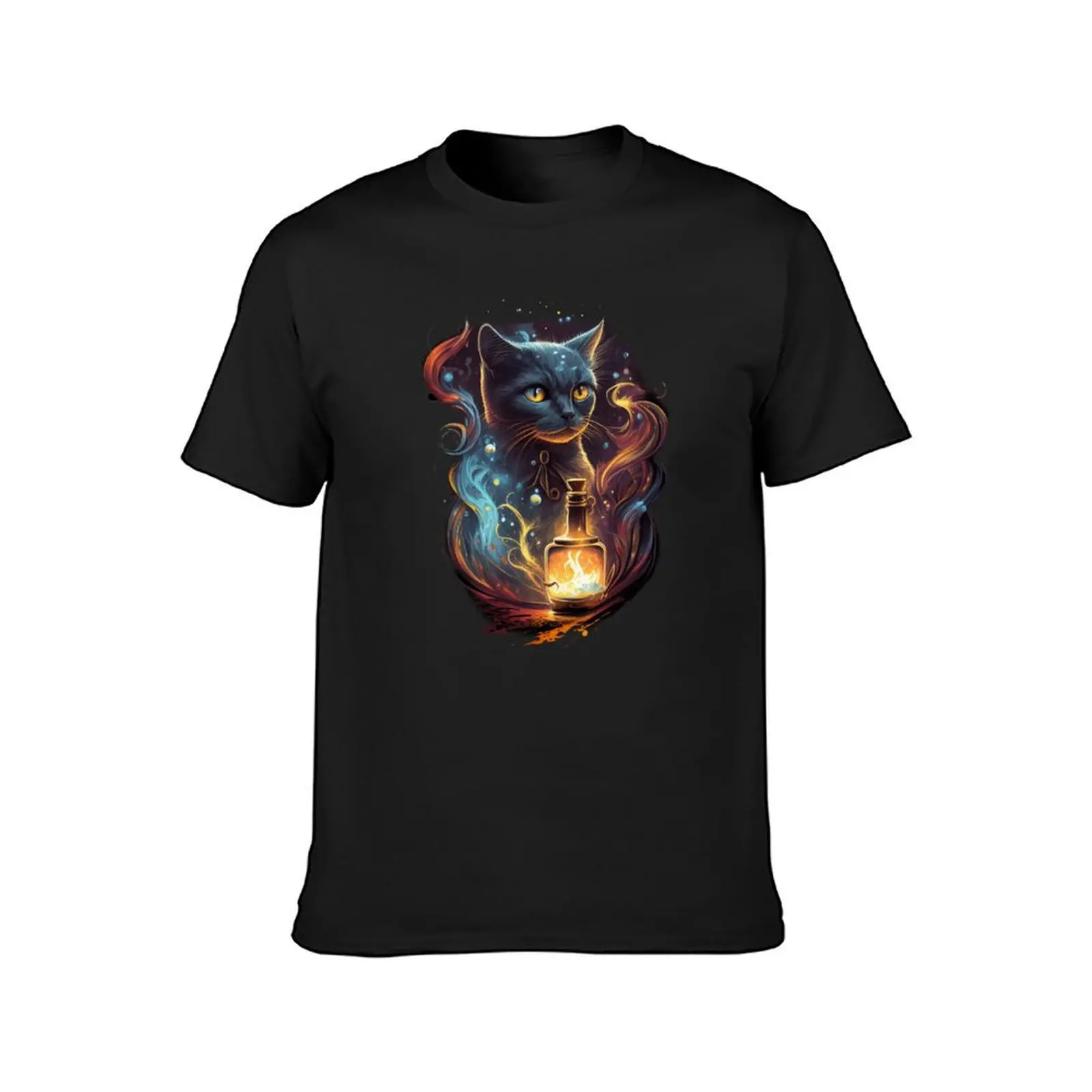 Feline Illusionist Unleash the Magic Cat T-Shirt summer clothes blanks t shirts for men pack