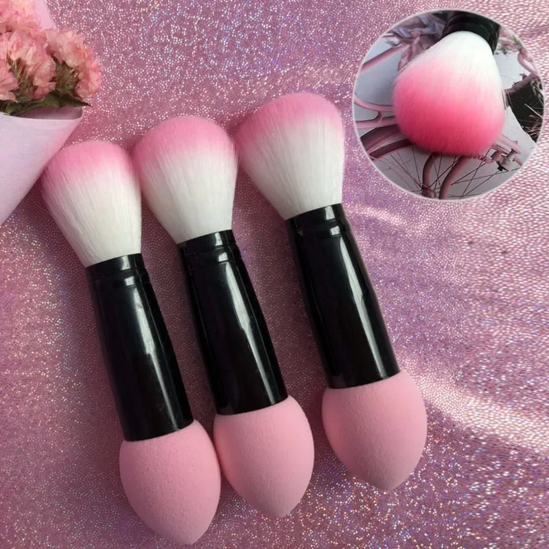 Professional Double Ended Blush Brush Women Makeup Sponge Imagic Cosmetic Powder Puff Pen Make Up Foundation Blusher Brushes