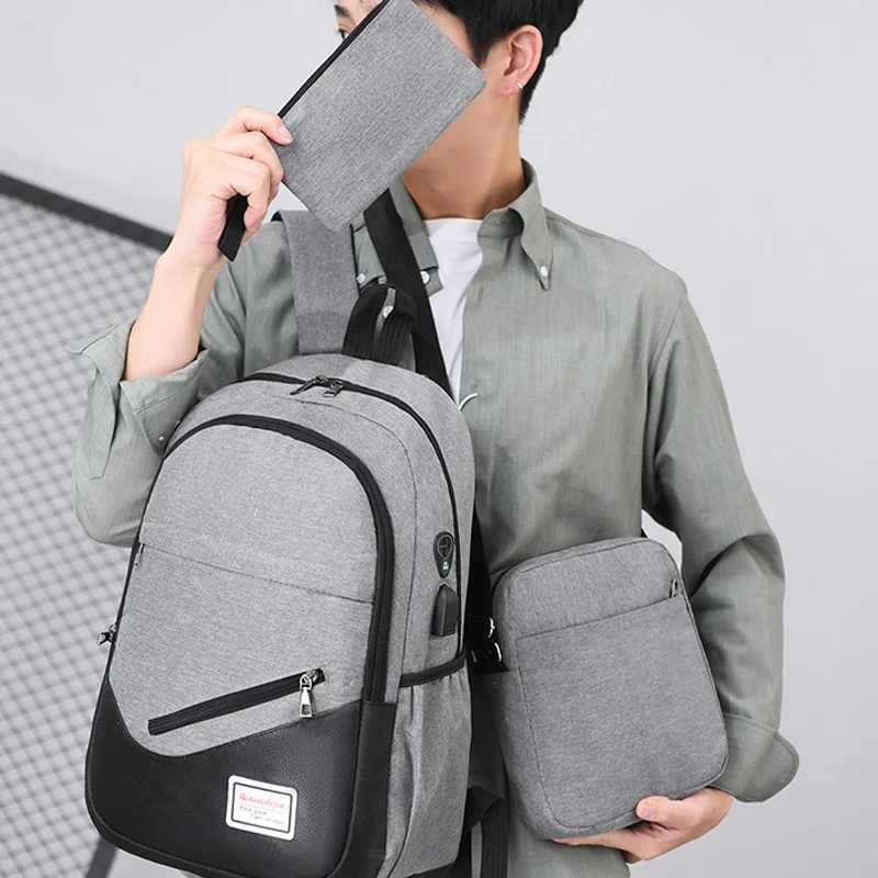 3Pcs Children Backpack Set Back to School Bags for Girls Boys Students Primary Kids Backpacks Fashion Travel Bag USB Charging