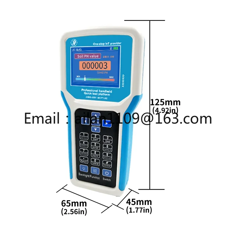 Registratore di dati portatile 7 in1 misuratore di umidità nutriente del suolo integrato analizzatore di Ph sensore Npk del suolo