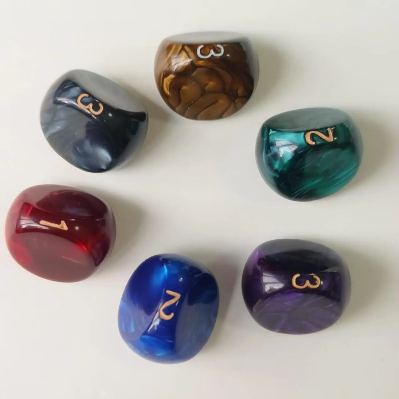 

10Pcs Dice Set Accessories Entertainment Toys Acrylic for Board Game Bar KTV