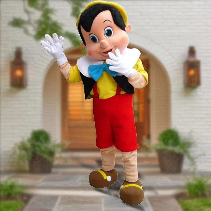 Pinocchio Mascot Costume Anime Cartoon Doll Clothes Advertising Walking Doll Clothes Halloween Christmas Fancy Party Dress Props