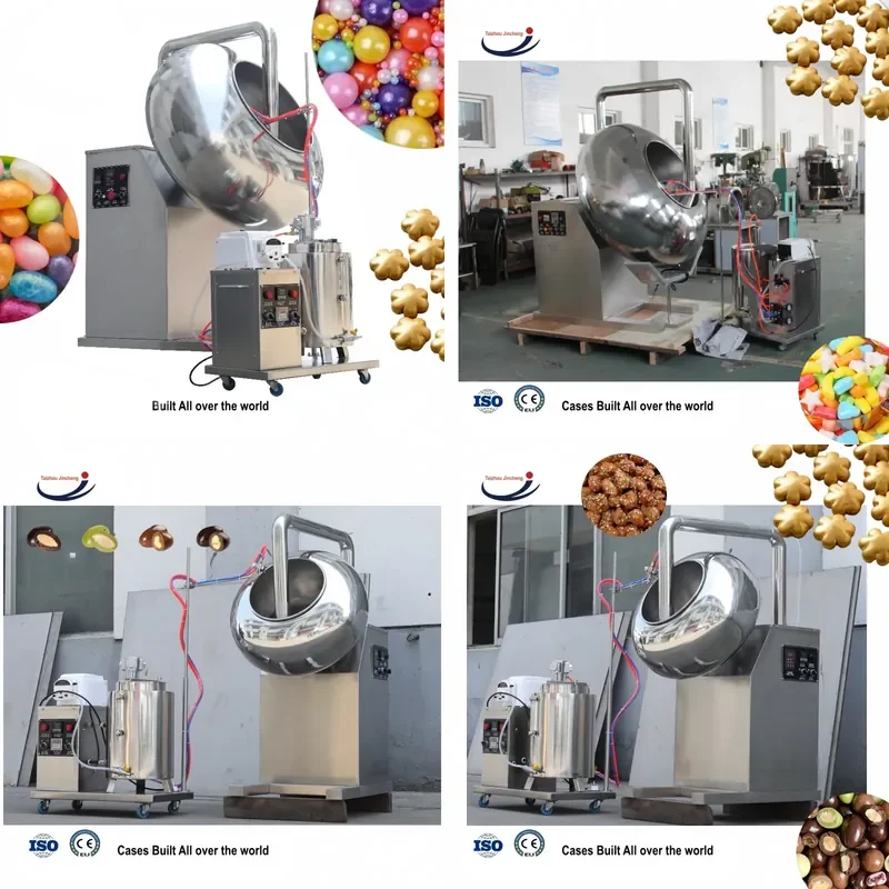 Sugar Coating Machine 304 Stainless Steel Adjustable Pot for Chocolate Peanut Coating Processing