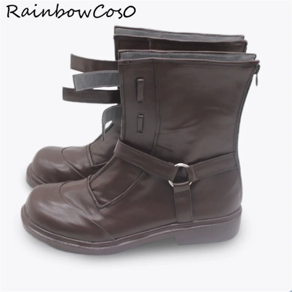 Edward Elric Fullmetal Alchemist Scarpe Cosplay Stivali Gioco Anime Halloween RainbowCos0 W4511