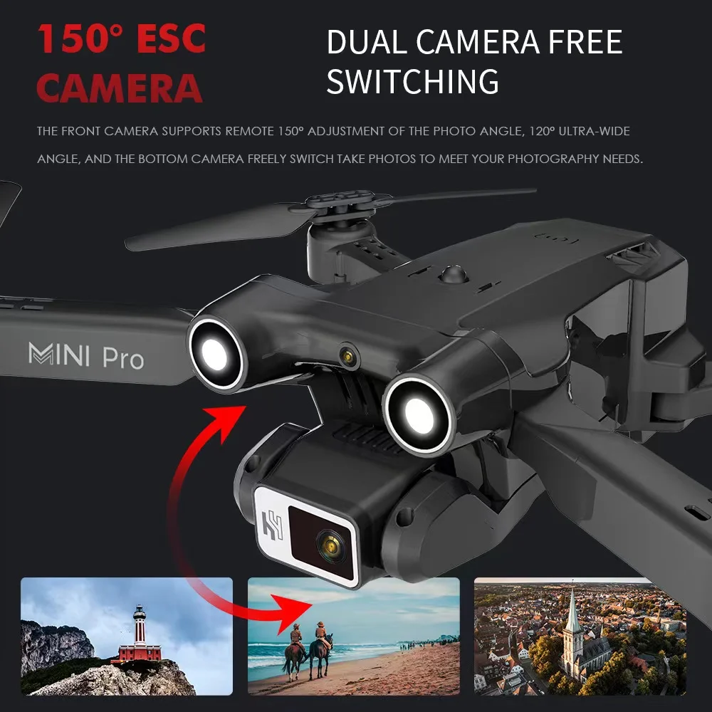 4-way obstacle avoidance 4K double lens UAV aerial camera aircraft optical flow positioning remote control adult toys