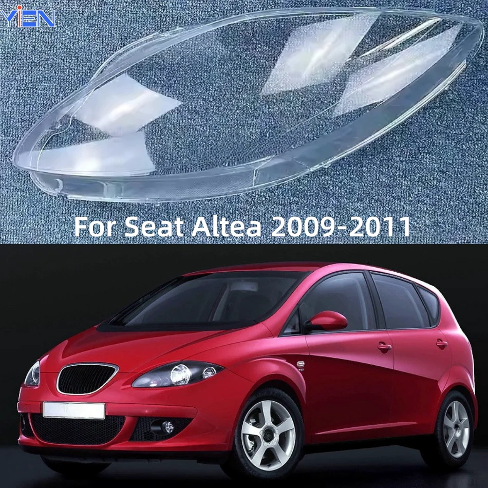

For Seat Altea 2009 2010 2011 Headlight Lamp Shade Special Transparent Lampshade Shell Headlamps Cover Plexiglass