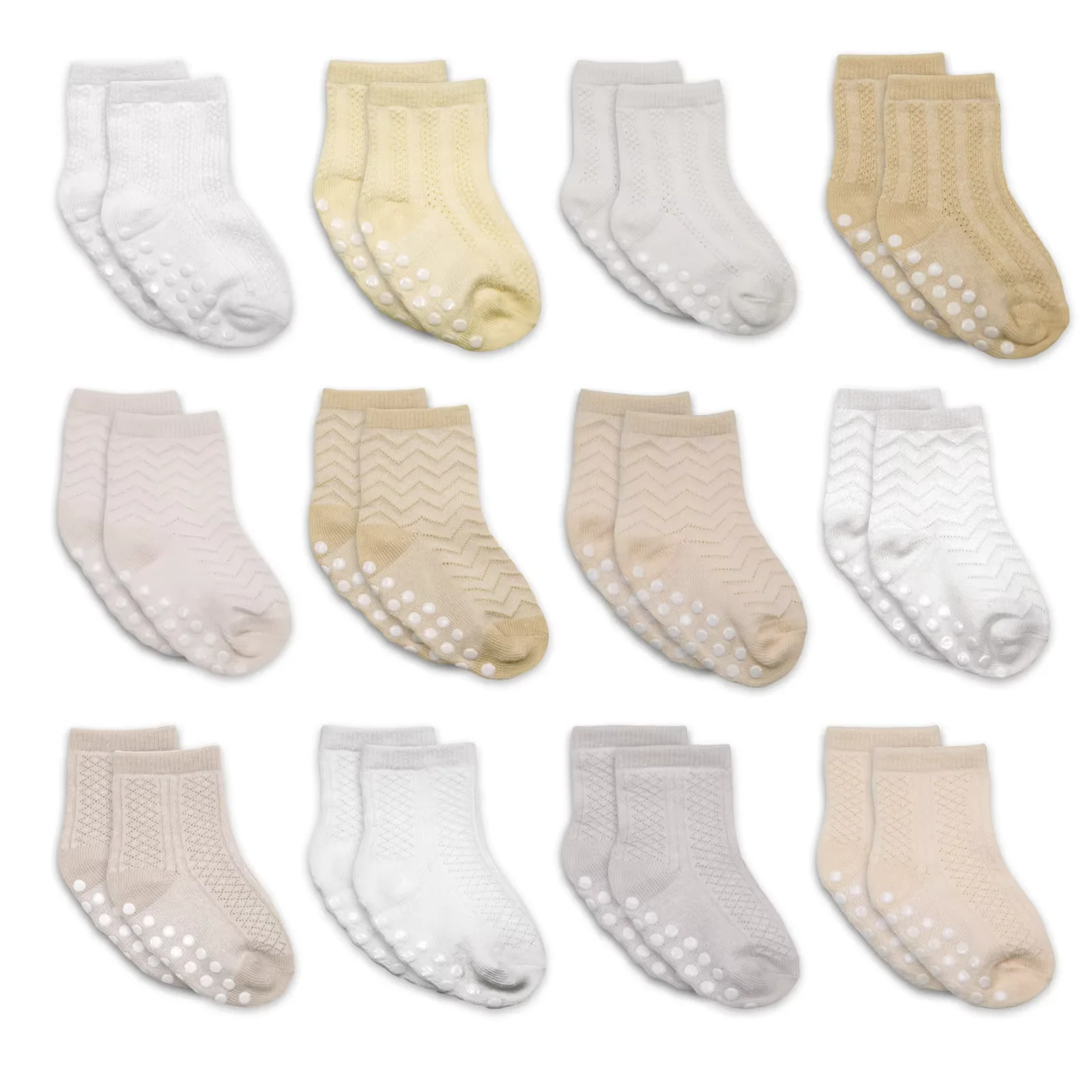 12 Pairs/lot 0 to 4 Yrs Cotton Children\'s Anti-slip Non Skid Socks For Boys Girl Floor Kid Sock With Rubber Grips Four Season