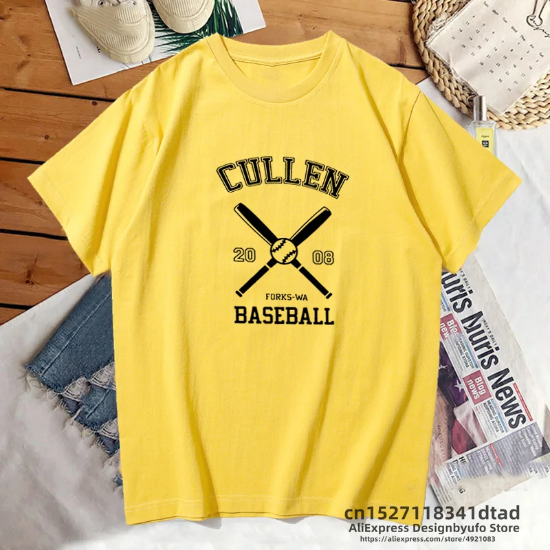 Cullen Baseball Twilight T-Shirt Women Men Baseball Bella and Edward Love Teen Movie T Shirt Short Sleeve Graphic Tshirt