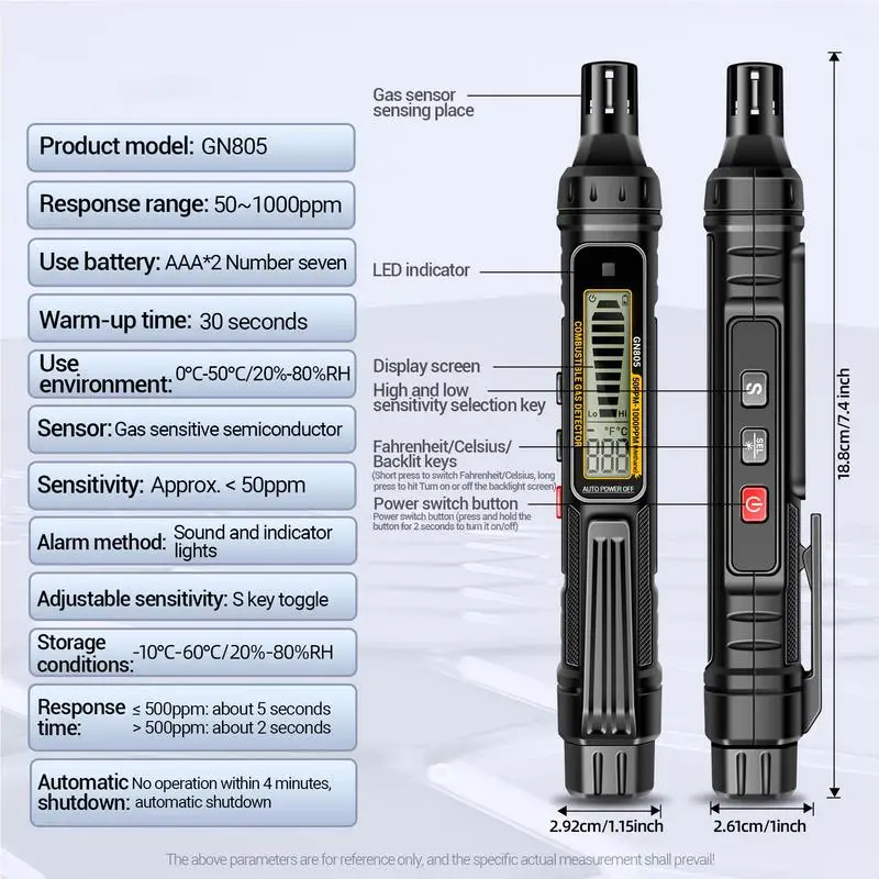 Pen-type combustible gas detector Home Combustible Air Meter Detector Air Sensor Detector gas leak detector Gas Sniffer Test