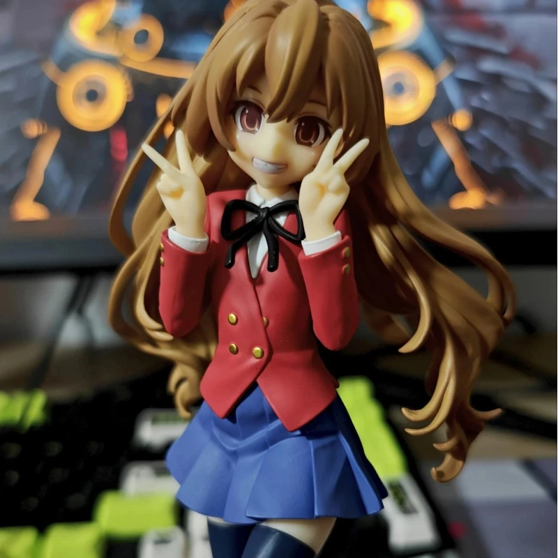 In Stock Bandai Original Tiger×Dragon Anime Figure Aisaka Taiga Pop Up Parade Toradora! Decorations Collector Toy Birthday Gifts