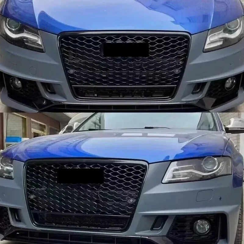 المصد الأمامي الرياضي عرافة شبكة العسل هود الشواية العلوية لأودي A4 B8 2009-2012 S4 RS4 نمط كواترو شبكات اكسسوارات السيارات