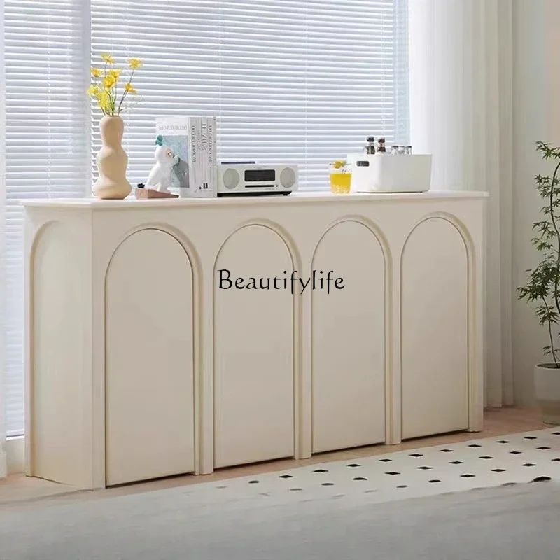 

56French retro side cabinet solid wood storage cabinet