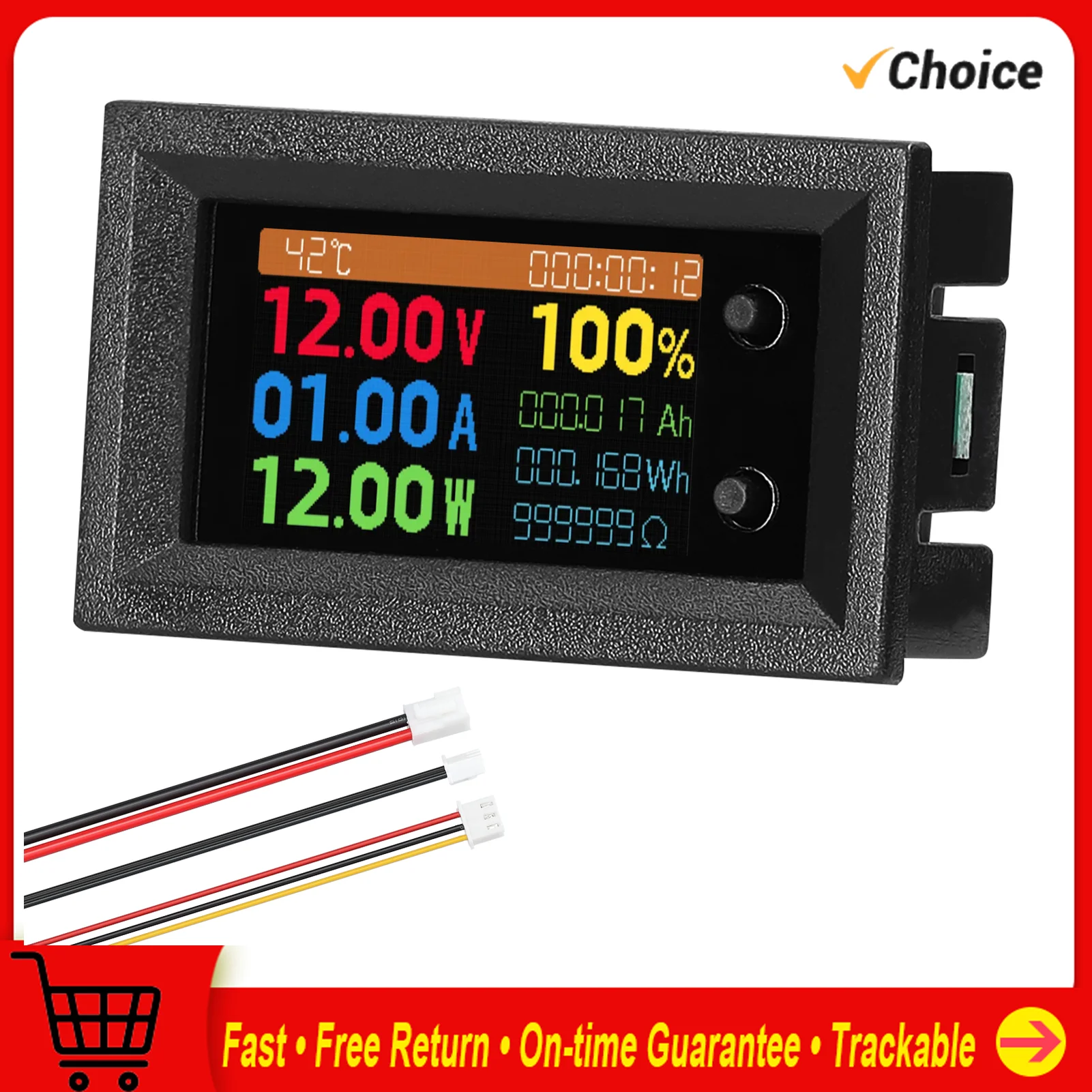 9in1 Multifunction Tester 1.14inch Measuring Instrument Voltage Current Power Impedance Capacity Energy Temperature Running Time